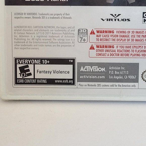 New Generator Rex: Agent of Providence (Nintendo 3DS, 2011) Rated E10+ Activisio - Picture 4 of 4